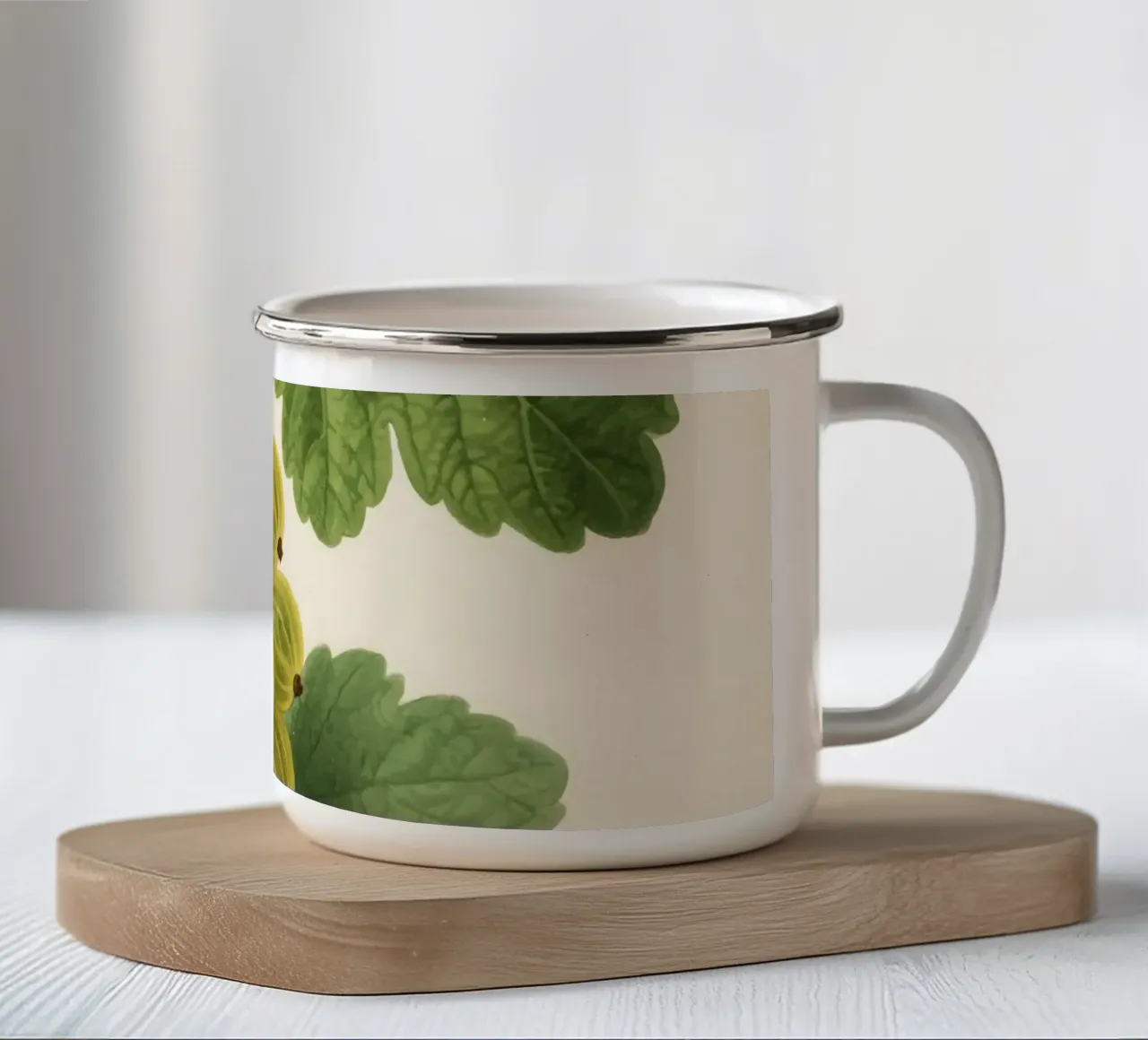 Uva spina Natura tazza in smalto da knowledge