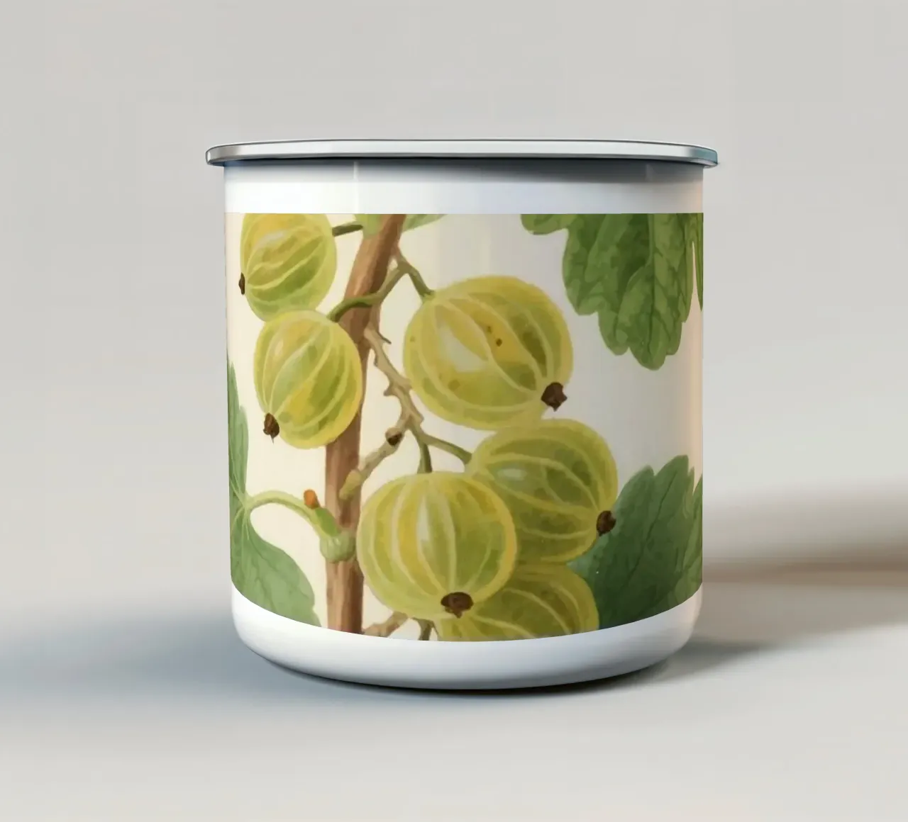 Uva spina Natura tazza in smalto da knowledge