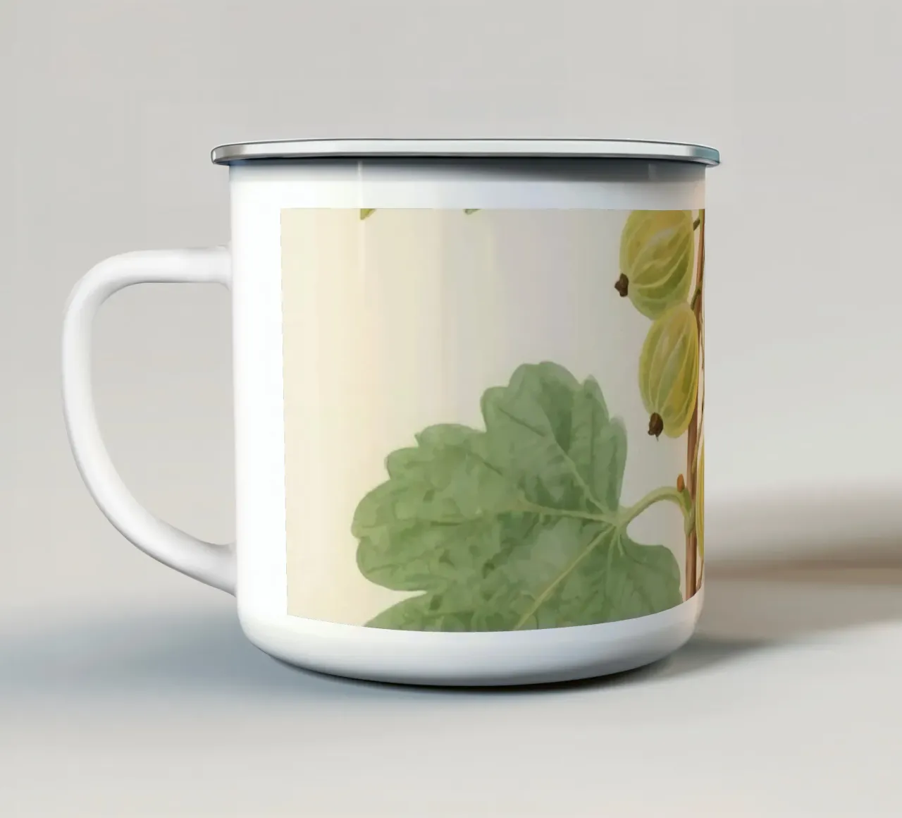 Uva spina Natura tazza in smalto da knowledge