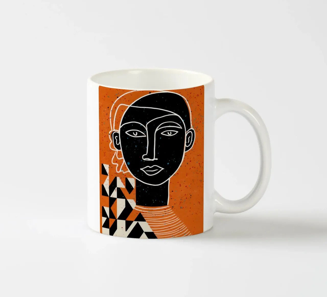 Sguardo geometrico astratto tazza in ceramica da Katarsis Mann