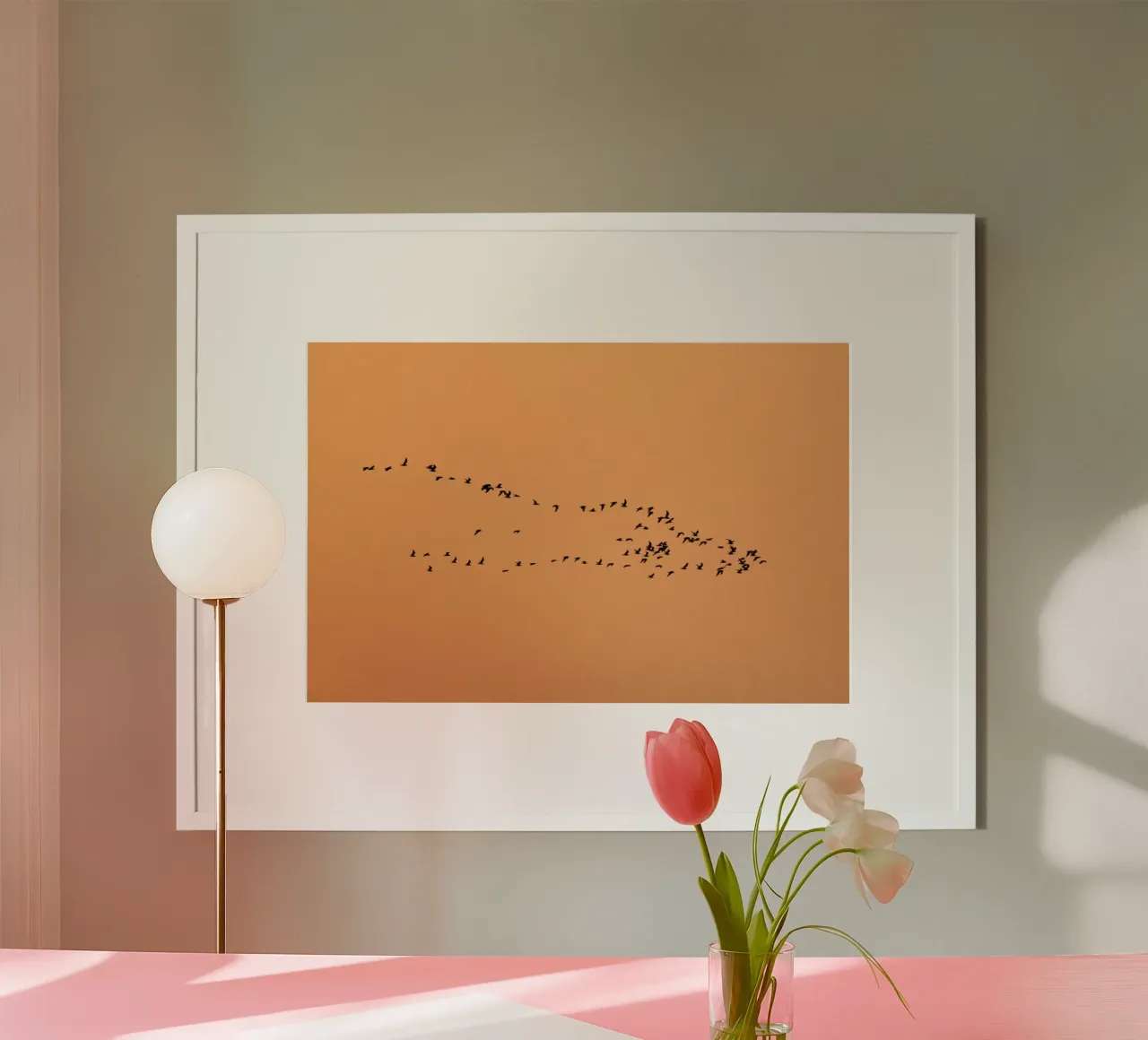 flock bird in shade carta hahnemühle da marty