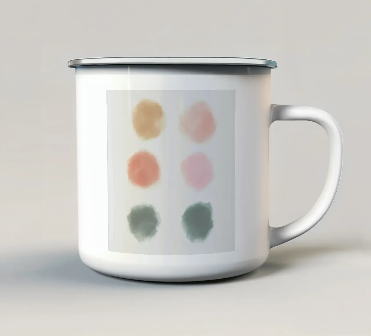 colorful circle shape tazza in smalto da marty