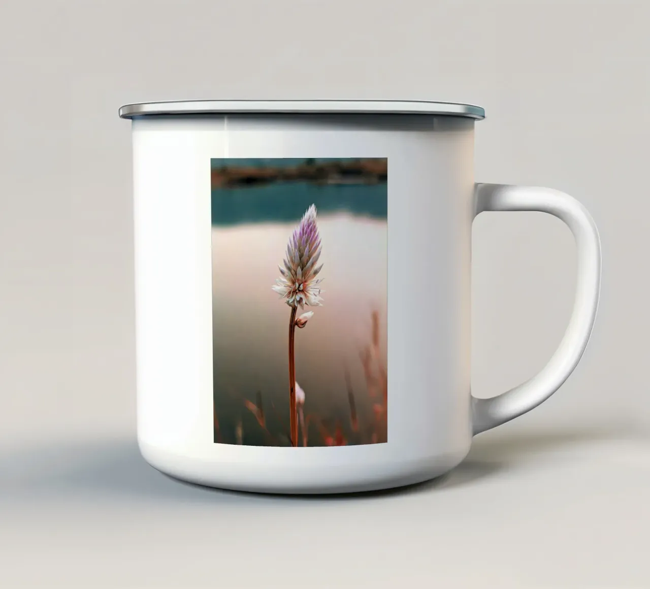 lotus branch tazza in smalto da marty
