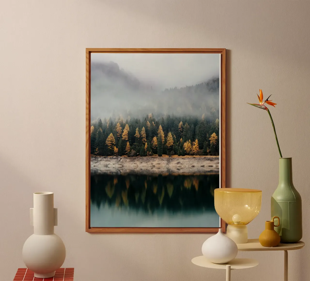 reflect forest on lake alluminio dibond da juli