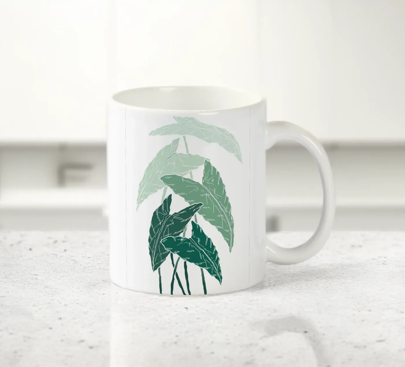 branch leaf gradient ceramic mug by juli