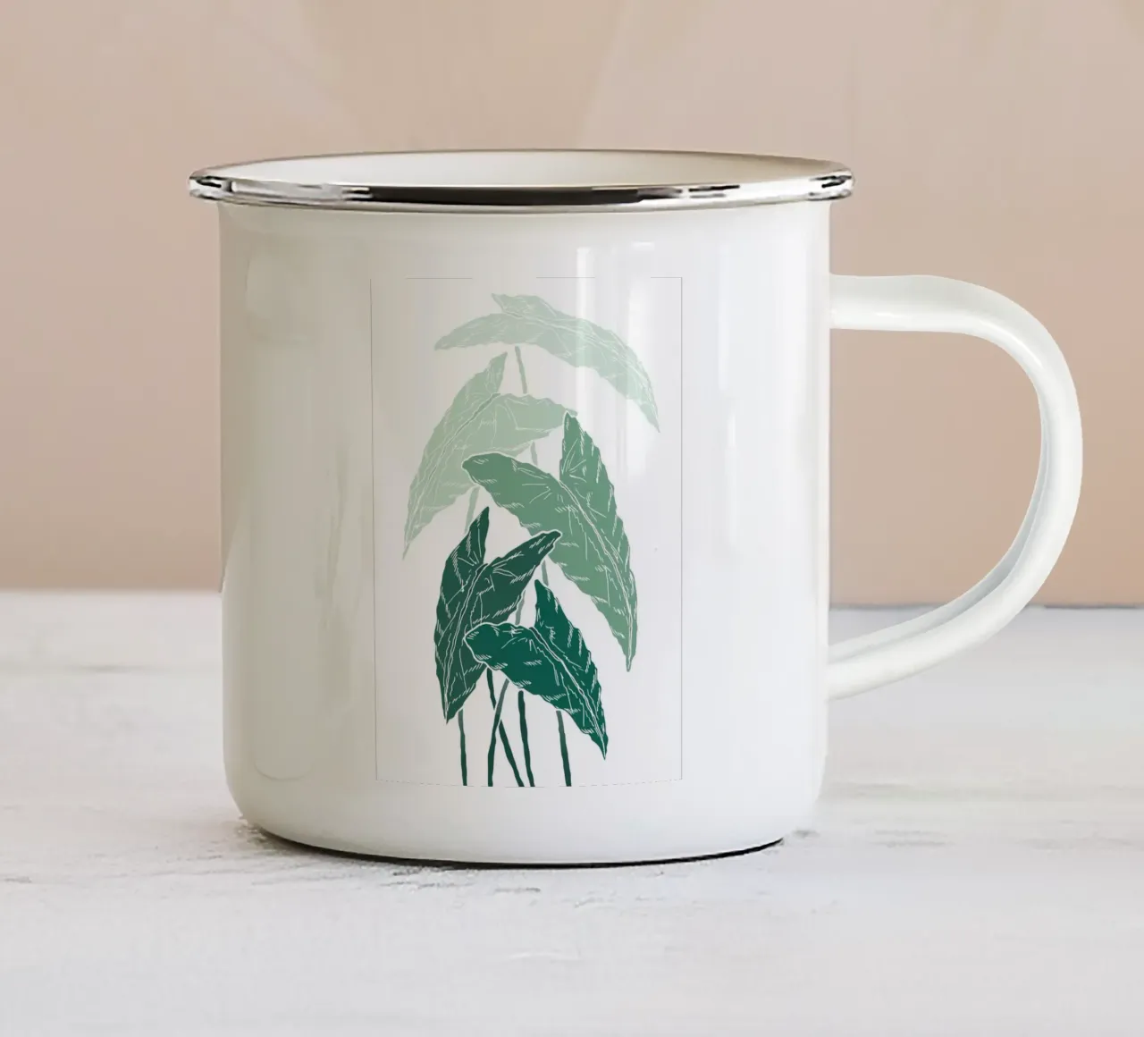 branch leaf gradient tazza in smalto da juli