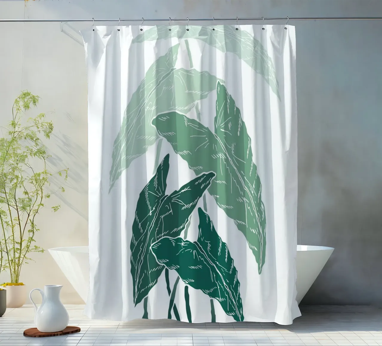 branch leaf gradient tenda da doccia da juli