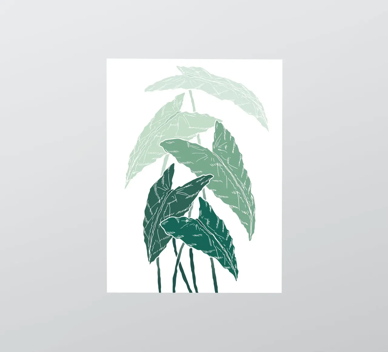 branch leaf gradient adesivo da juli