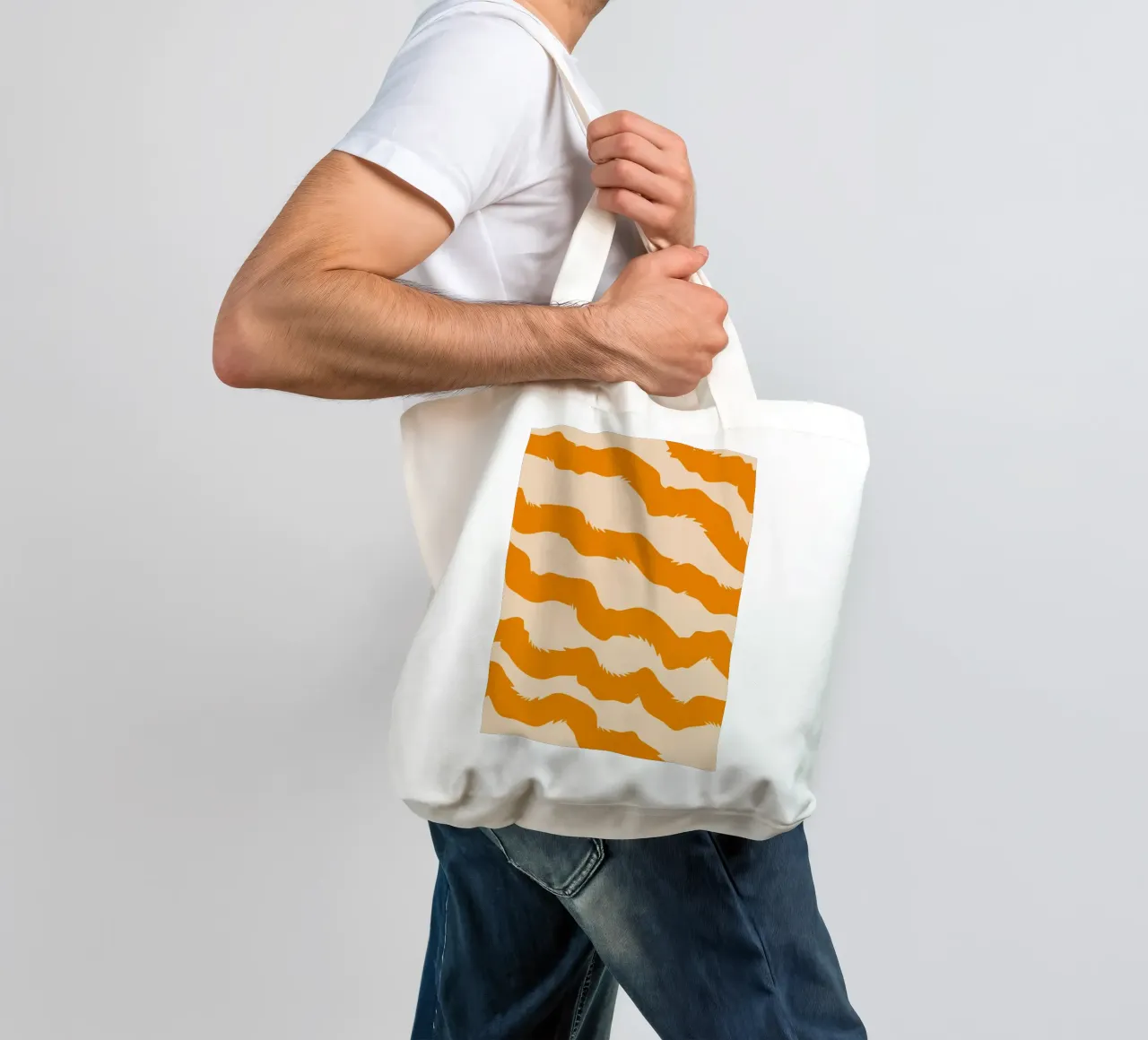 curve line orange borsa in juta da marty
