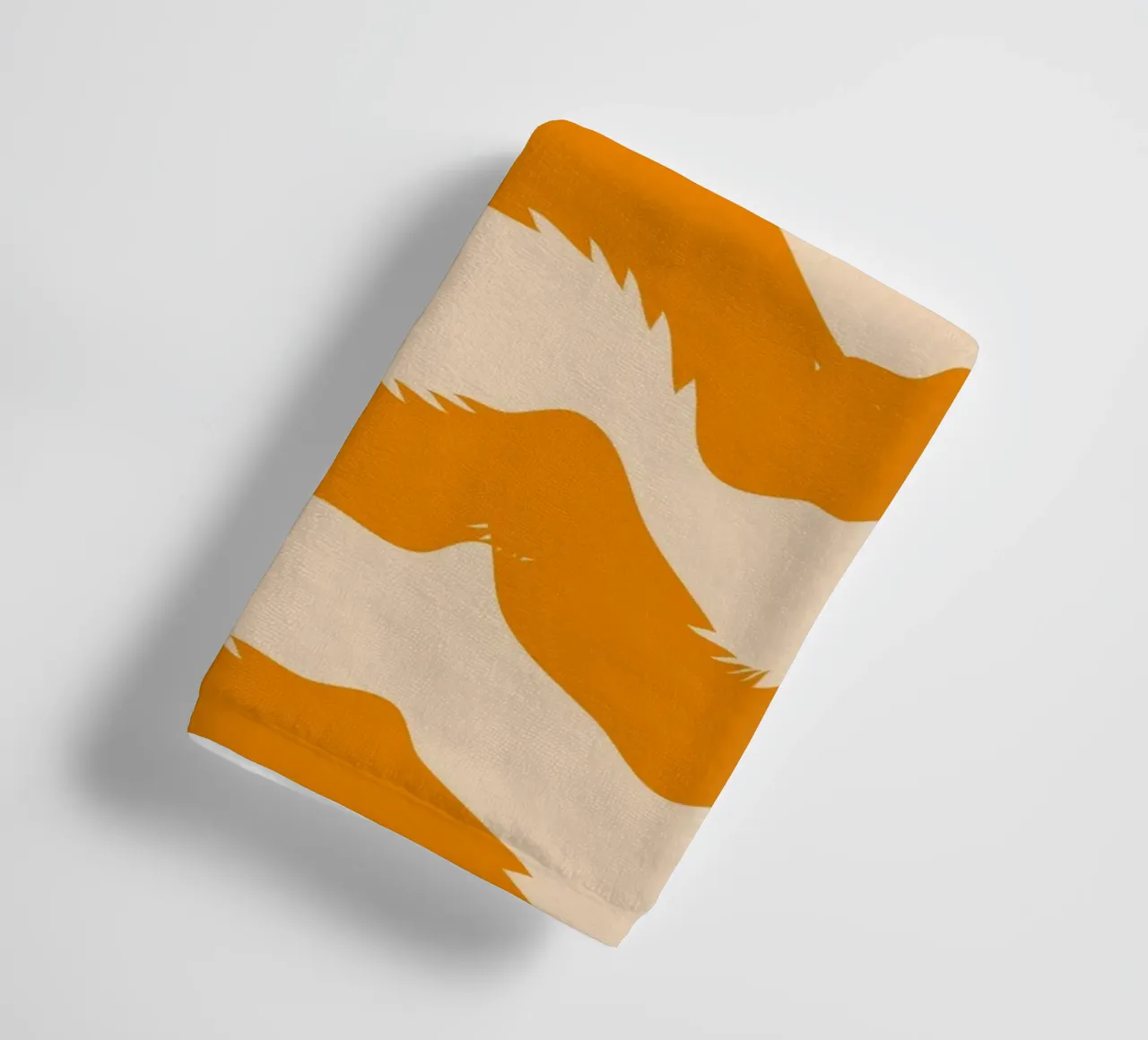 curve line orange towel by marty