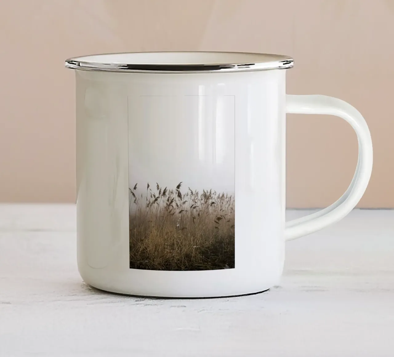tall grass in cloud tazza in smalto da marty