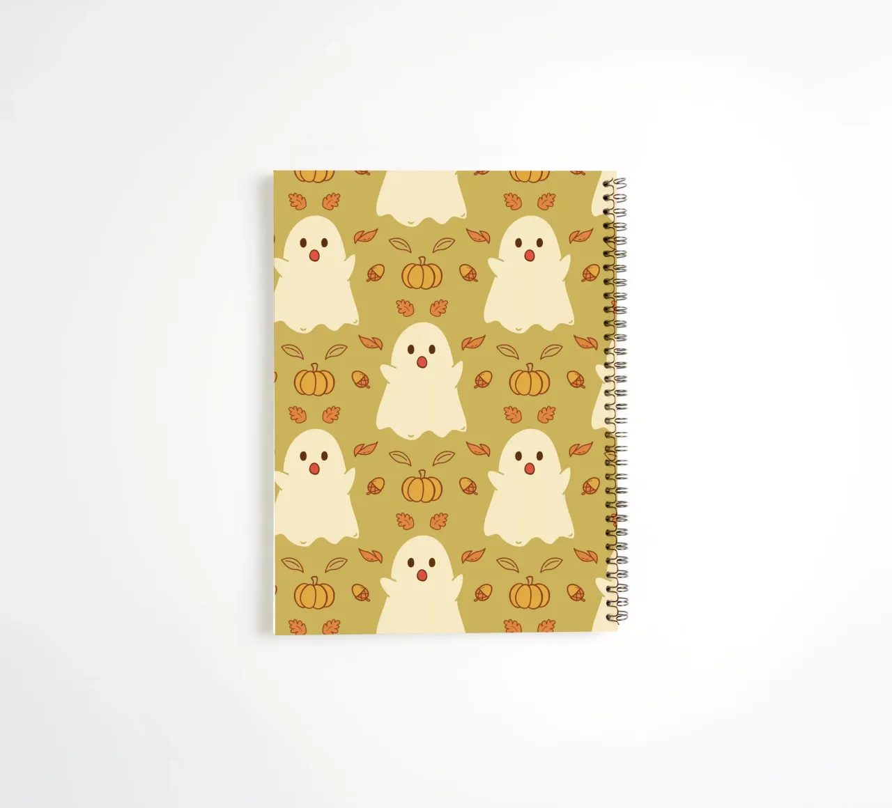 Cute Autumn ghost spiral notebook by klossisch