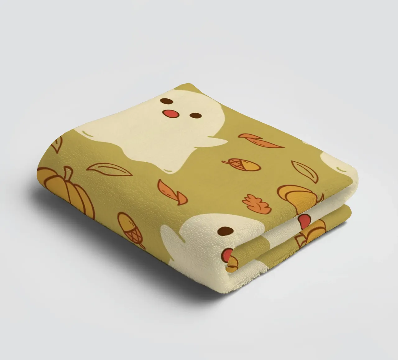 Cute Autumn ghost towel by klossisch