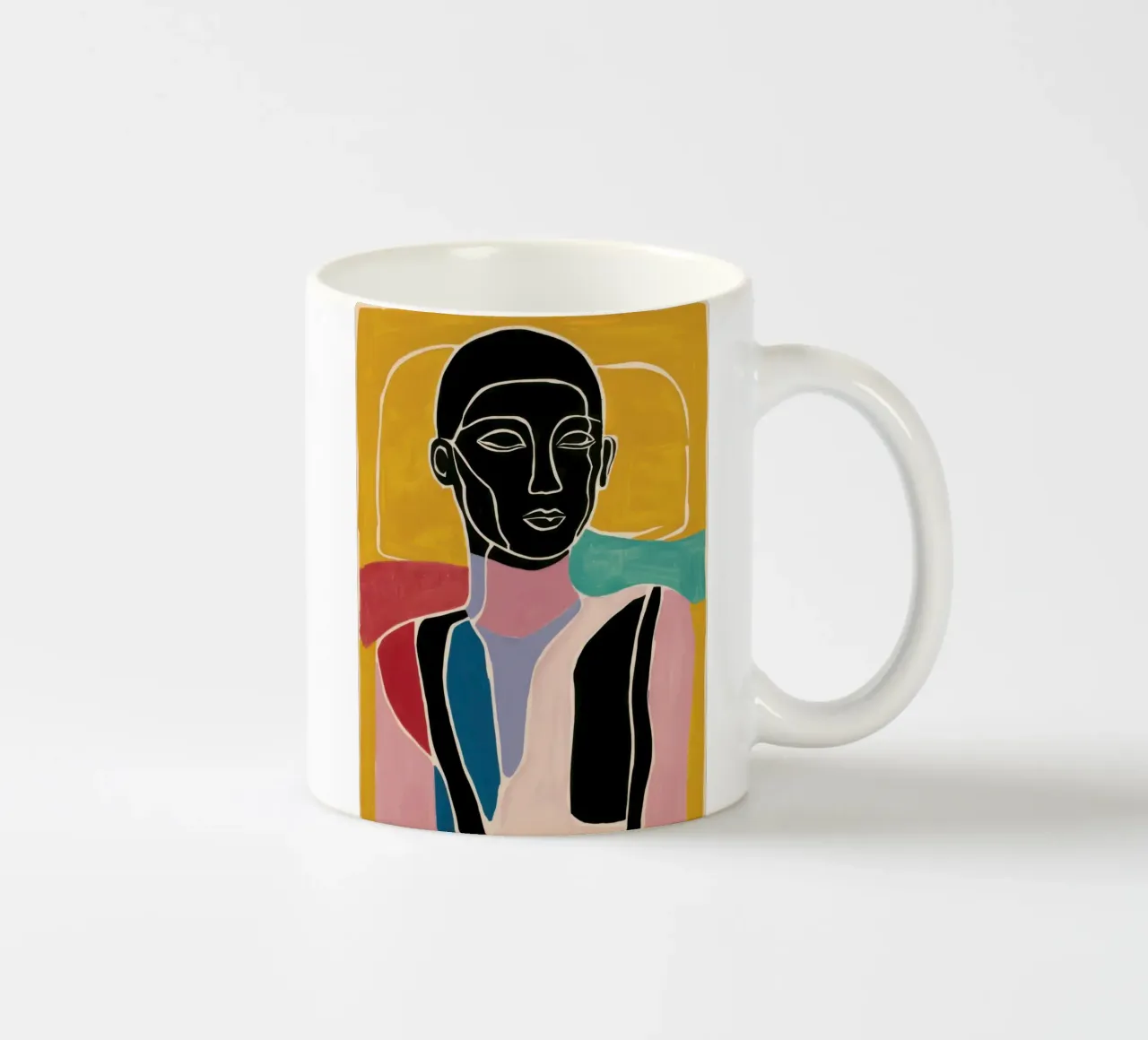 Ritratto pop a pastello tazza in ceramica da Katarsis Mann
