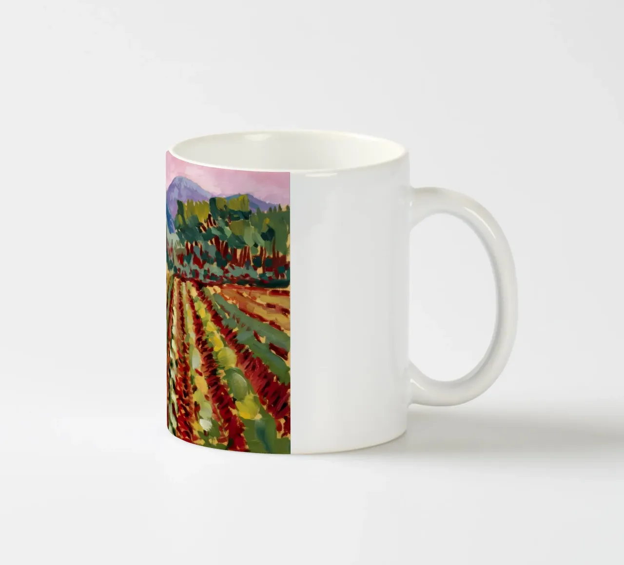 Verdeggianti filari di vigneti tazza in ceramica da Angkasa Mist