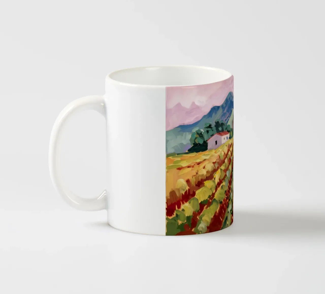 Verdeggianti filari di vigneti tazza in ceramica da Angkasa Mist