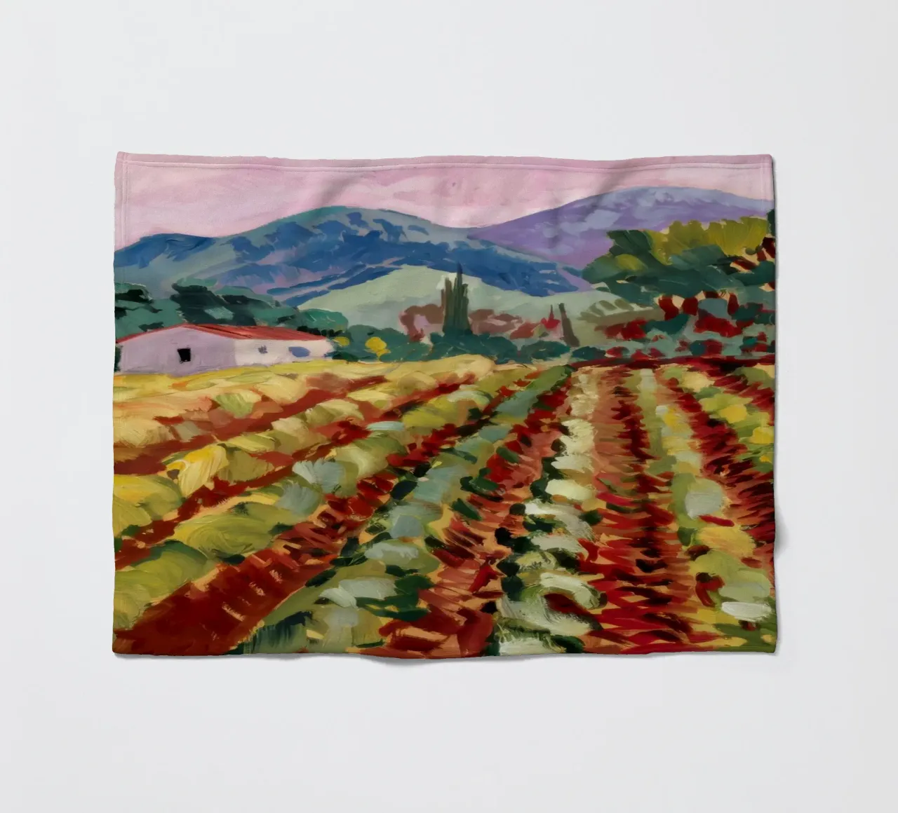 Verdeggianti filari di vigneti coperta in pile da Angkasa Mist