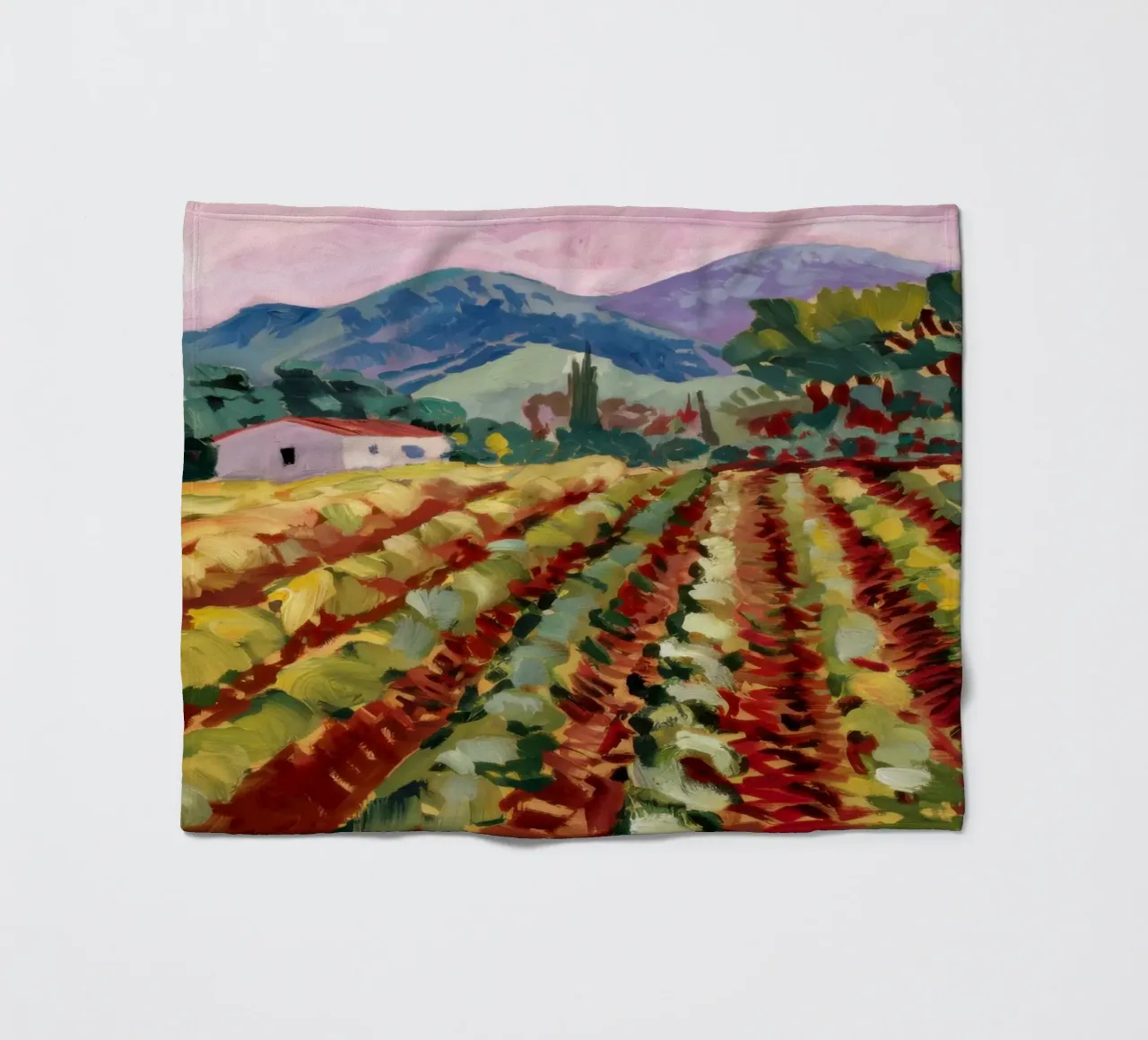 Verdeggianti filari di vigneti coperta in pile da Angkasa Mist