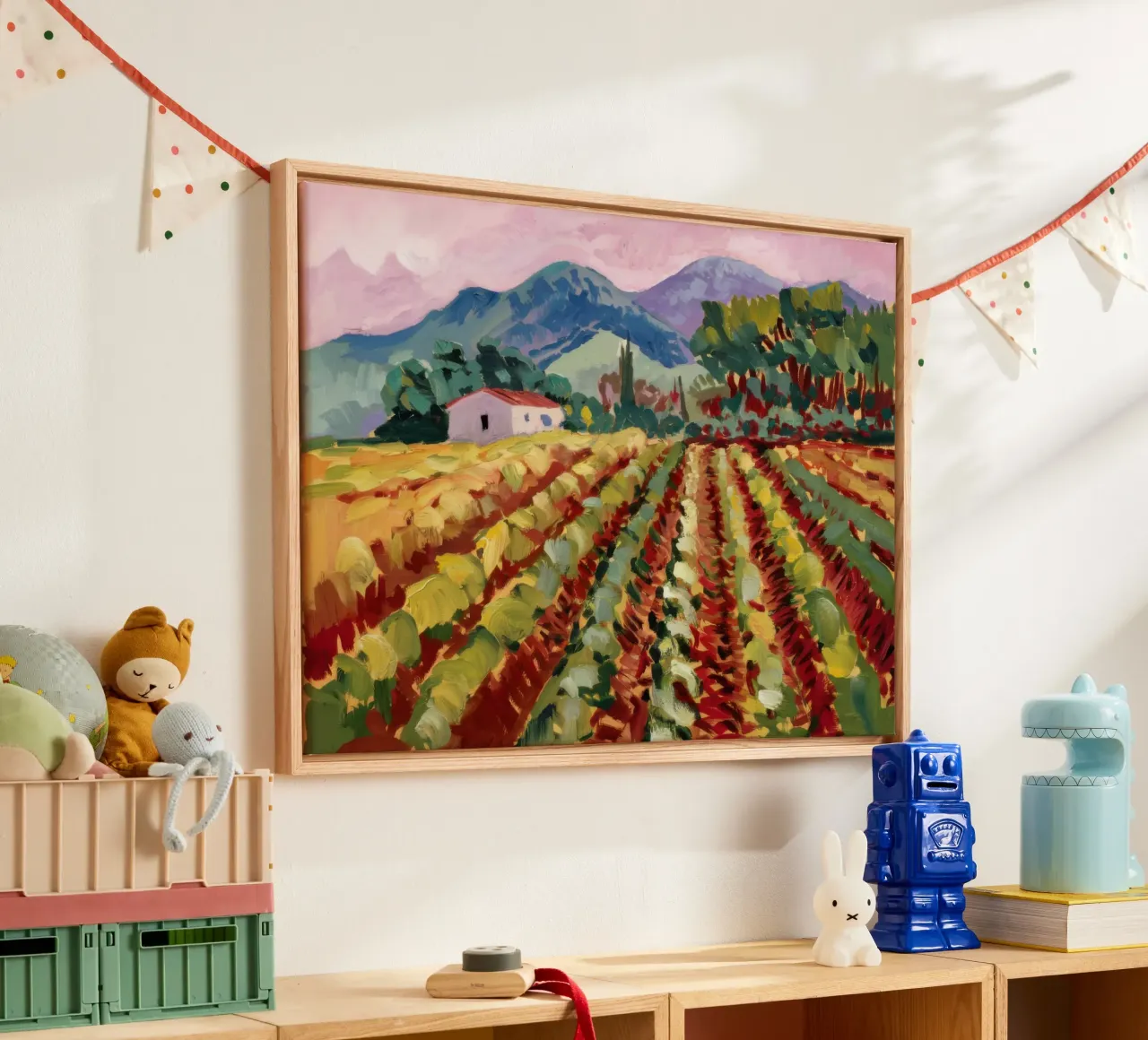 Verdeggianti filari di vigneti plexiglass da Angkasa Mist