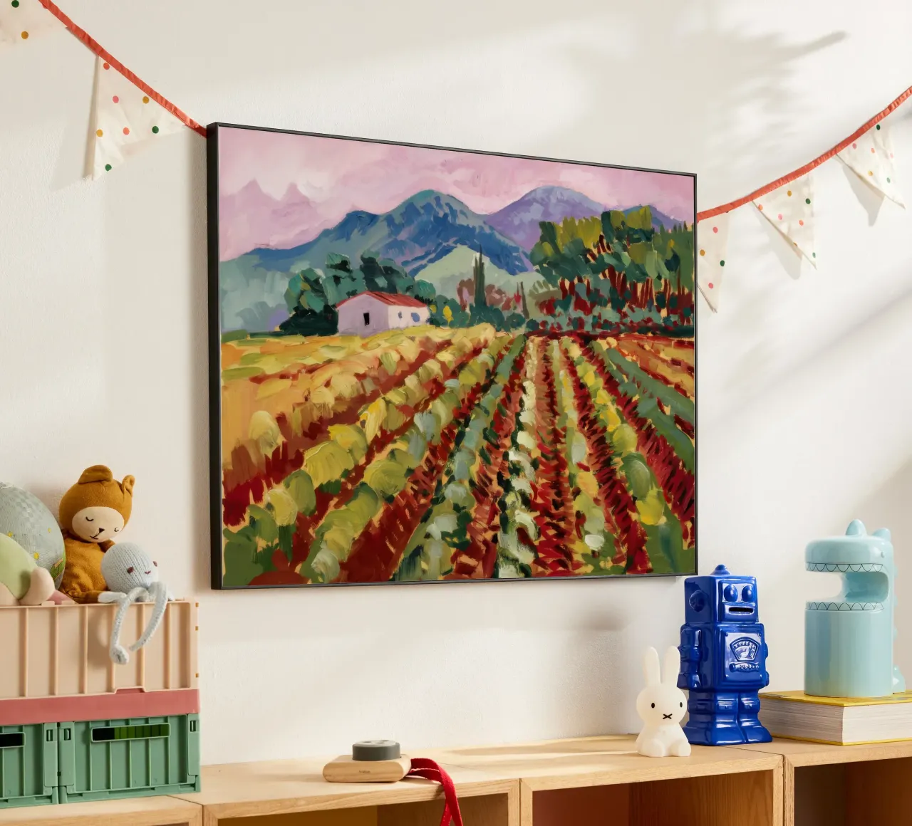 Verdeggianti filari di vigneti alluminio dibond da Angkasa Mist