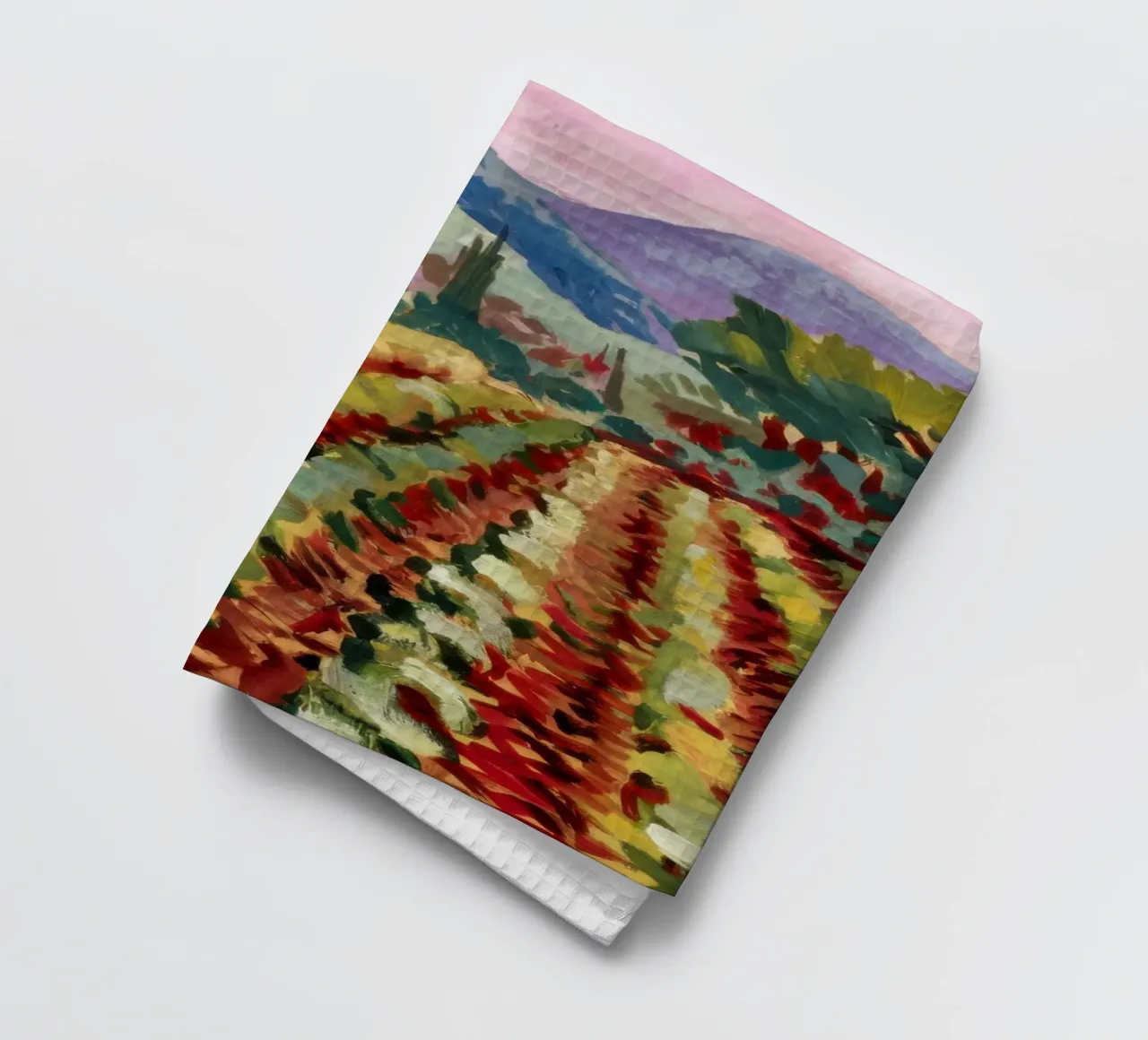 Verdeggianti filari di vigneti canovaccio da cucina da Angkasa Mist