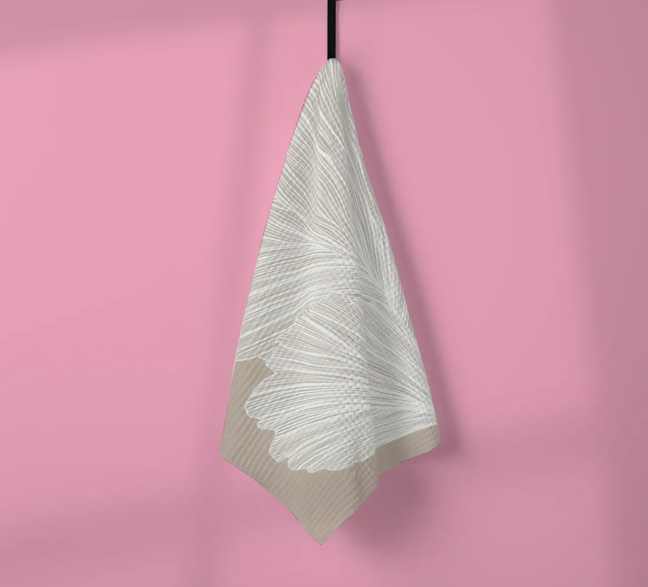 Colibri dans sa cachette | Line Art filigrane en beige torchon de Autofocus