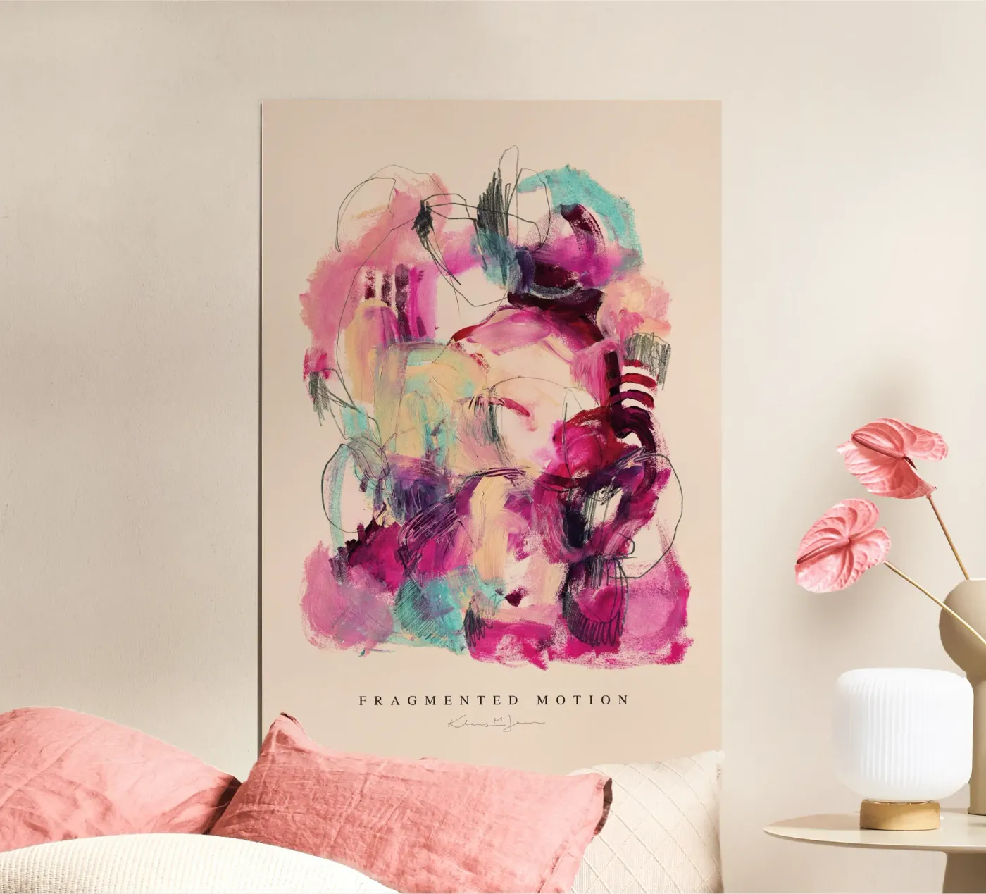 Fragmented Motion poster van Klaus with K