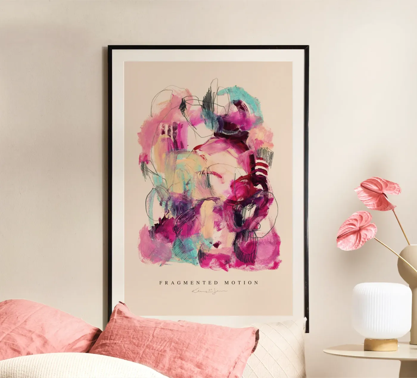 Fragmented Motion poster van Klaus with K