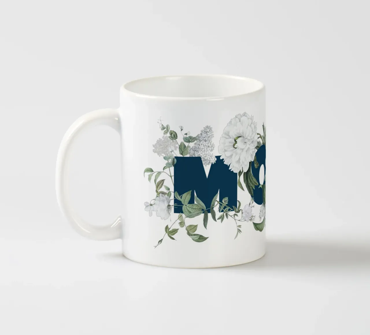 Fiori e insetti Moin Blu Bianco tazza in ceramica da Studio Frances M