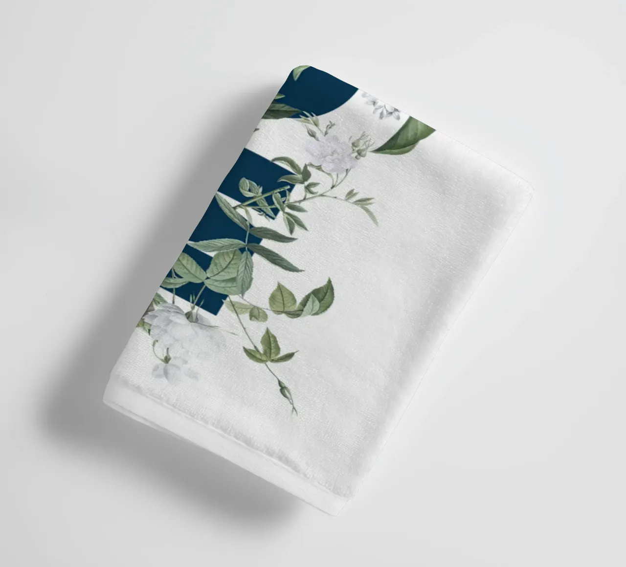 Moin Flores e Insectos Azul Blanco toalla de baño de Studio Frances M
