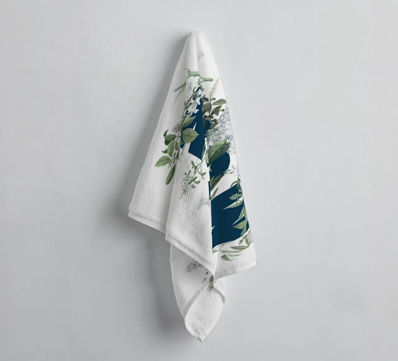 Moin Flores e Insectos Azul Blanco toalla de baño de Studio Frances M