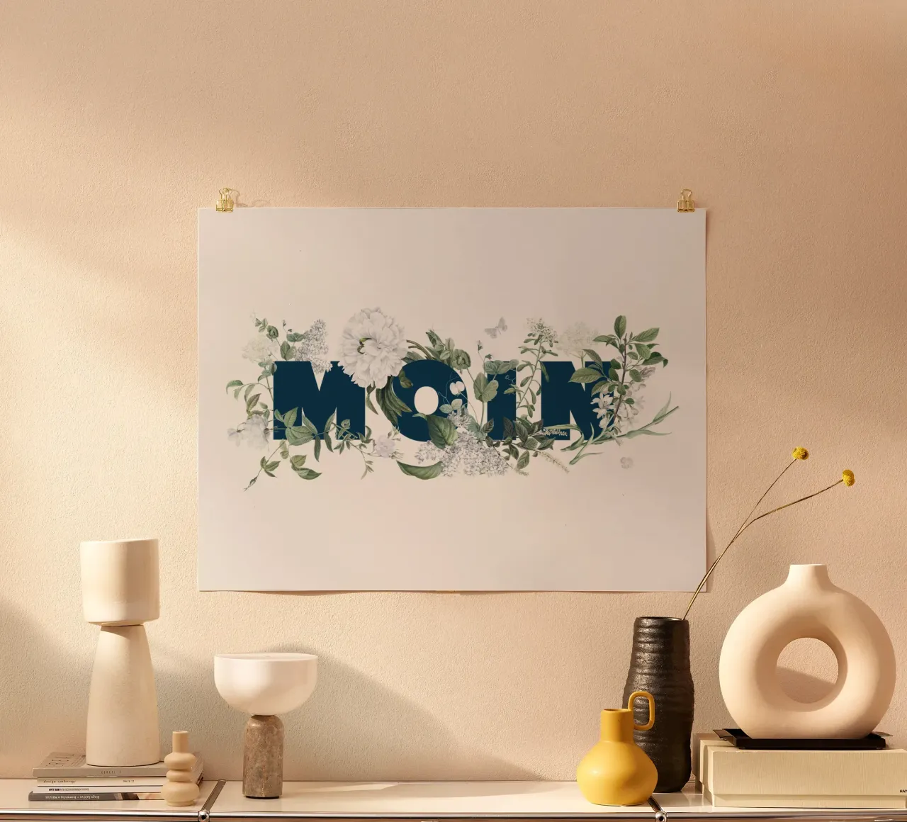 Moin Flores e Insectos Azul Blanco hahnemühle de Studio Frances M