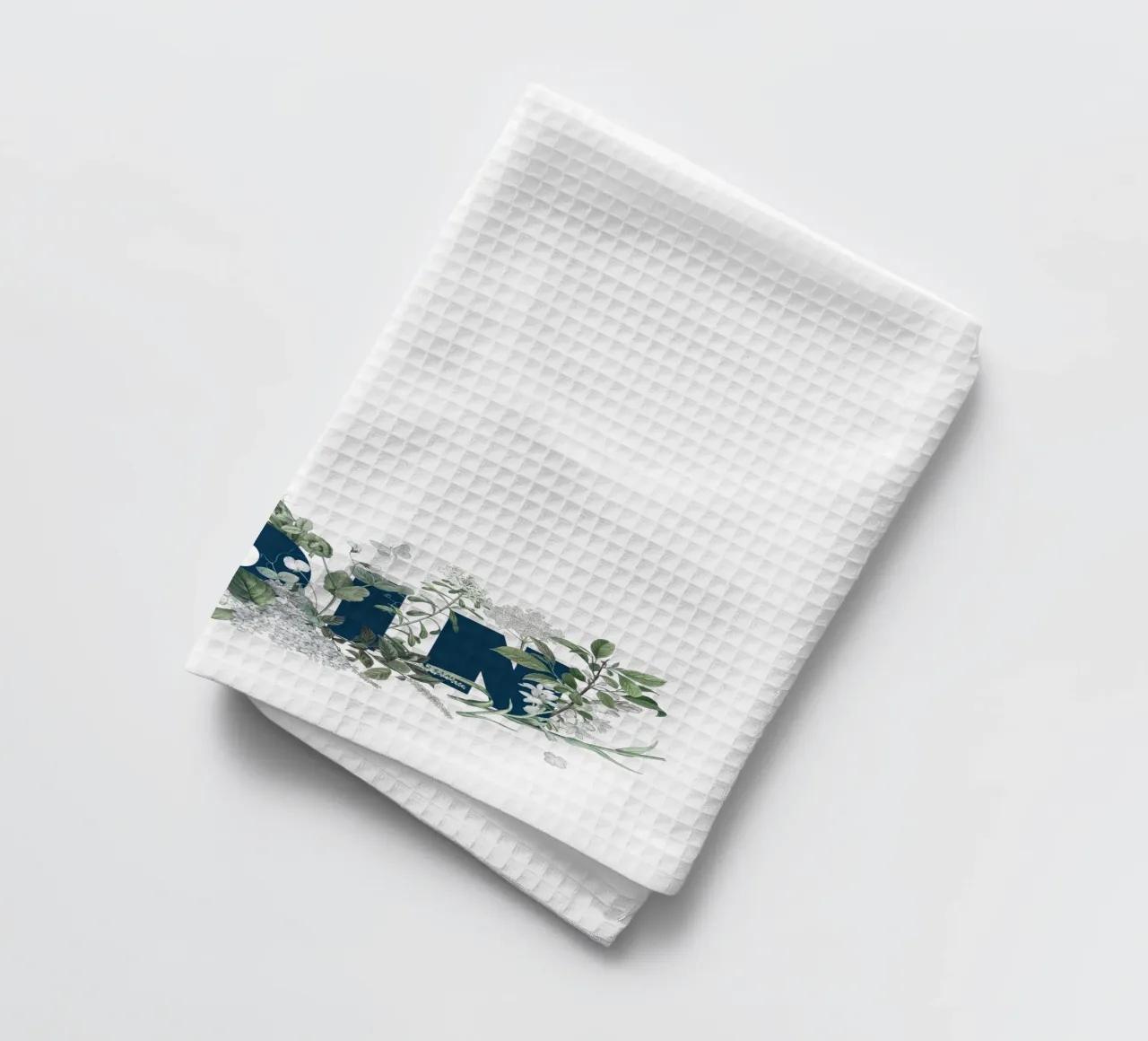 Moin Fleurs & Insectes Bleu Blanc torchon de Studio Frances M