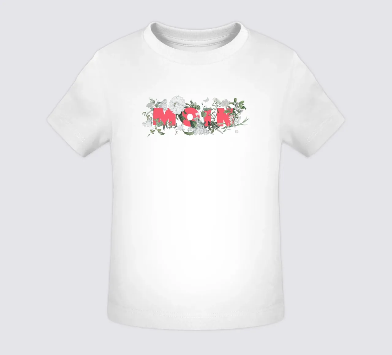 Moin Fiori e insetti Rosso Bianco maglietta neonato da Studio Frances M