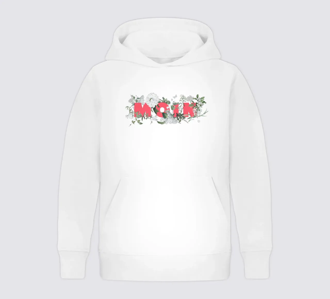 Moin Fiori e insetti Rosso Bianco felpa bambino con cappuccio da Studio Frances M