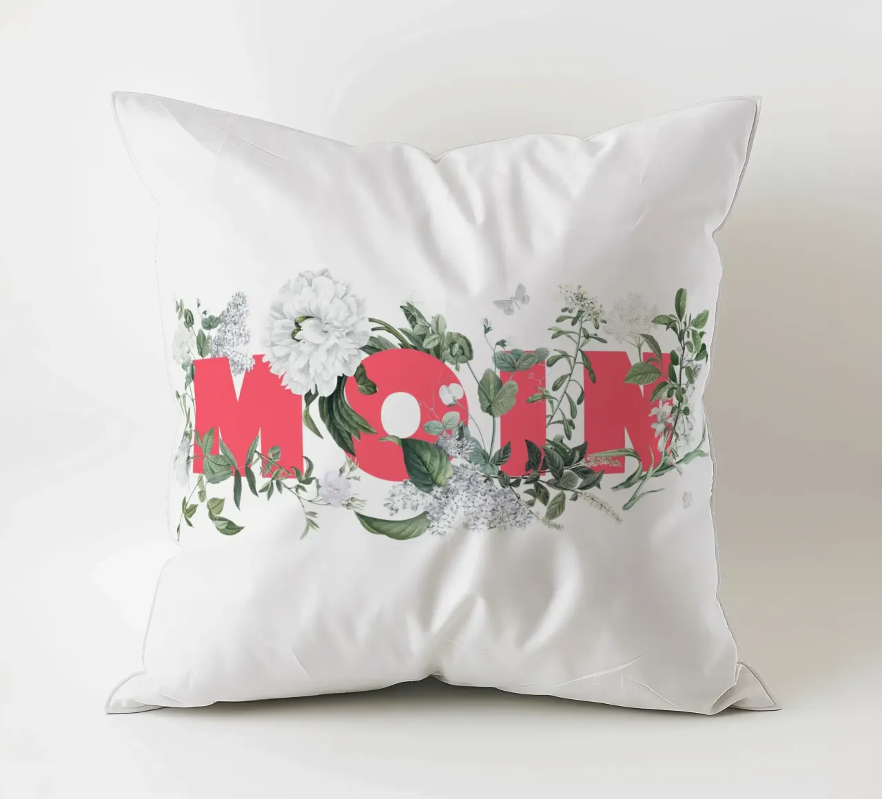 Moin Fiori e insetti Rosso Bianco cuscino da Studio Frances M