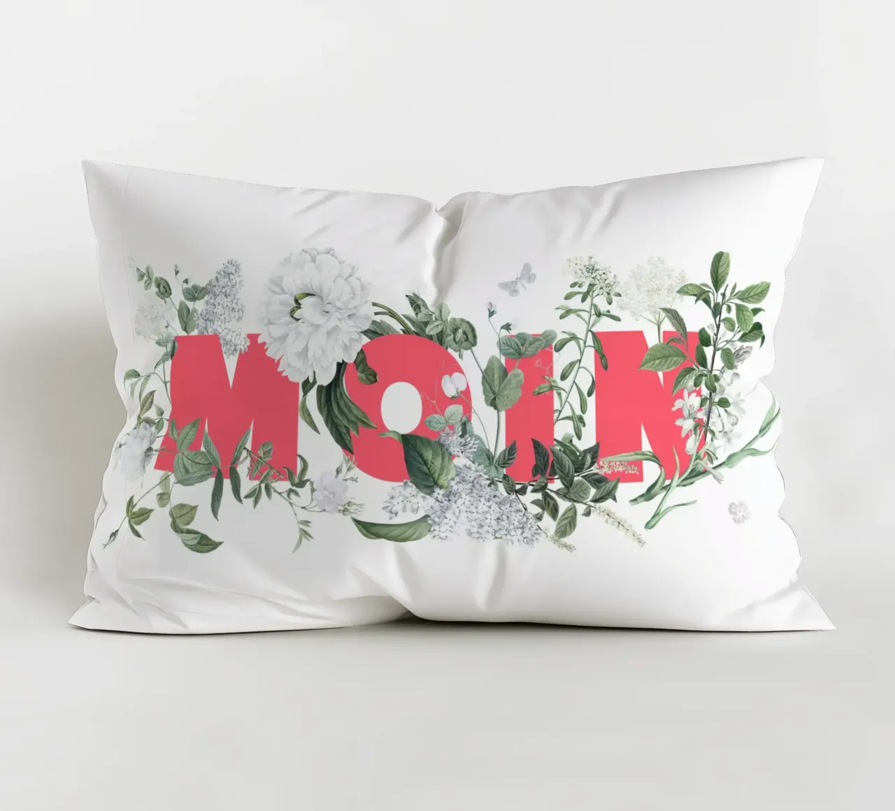 Moin Fiori e insetti Rosso Bianco cuscino da Studio Frances M