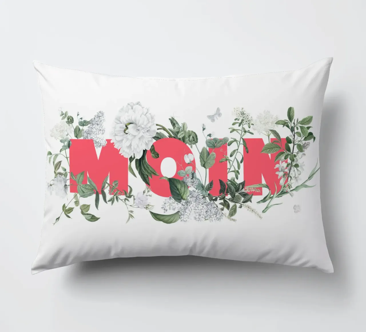 Moin Fiori e insetti Rosso Bianco cuscino da Studio Frances M
