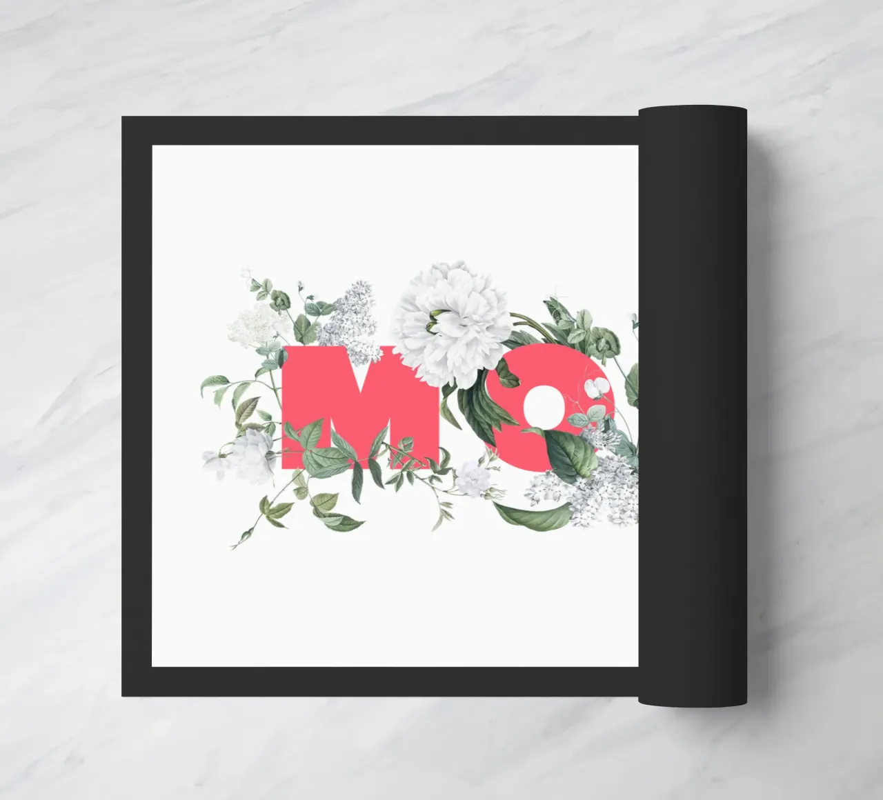 Moin Fiori e insetti Rosso Bianco zerbino da Studio Frances M