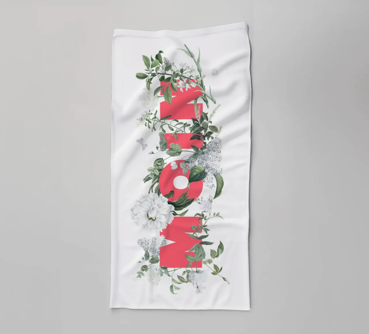 Moin Fiori e insetti Rosso Bianco asciugamano da bagno da Studio Frances M