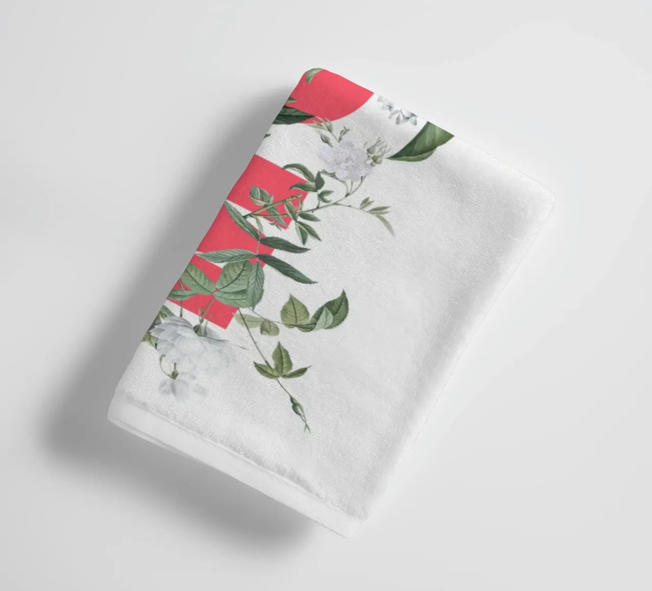 Moin Fiori e insetti Rosso Bianco asciugamano da bagno da Studio Frances M