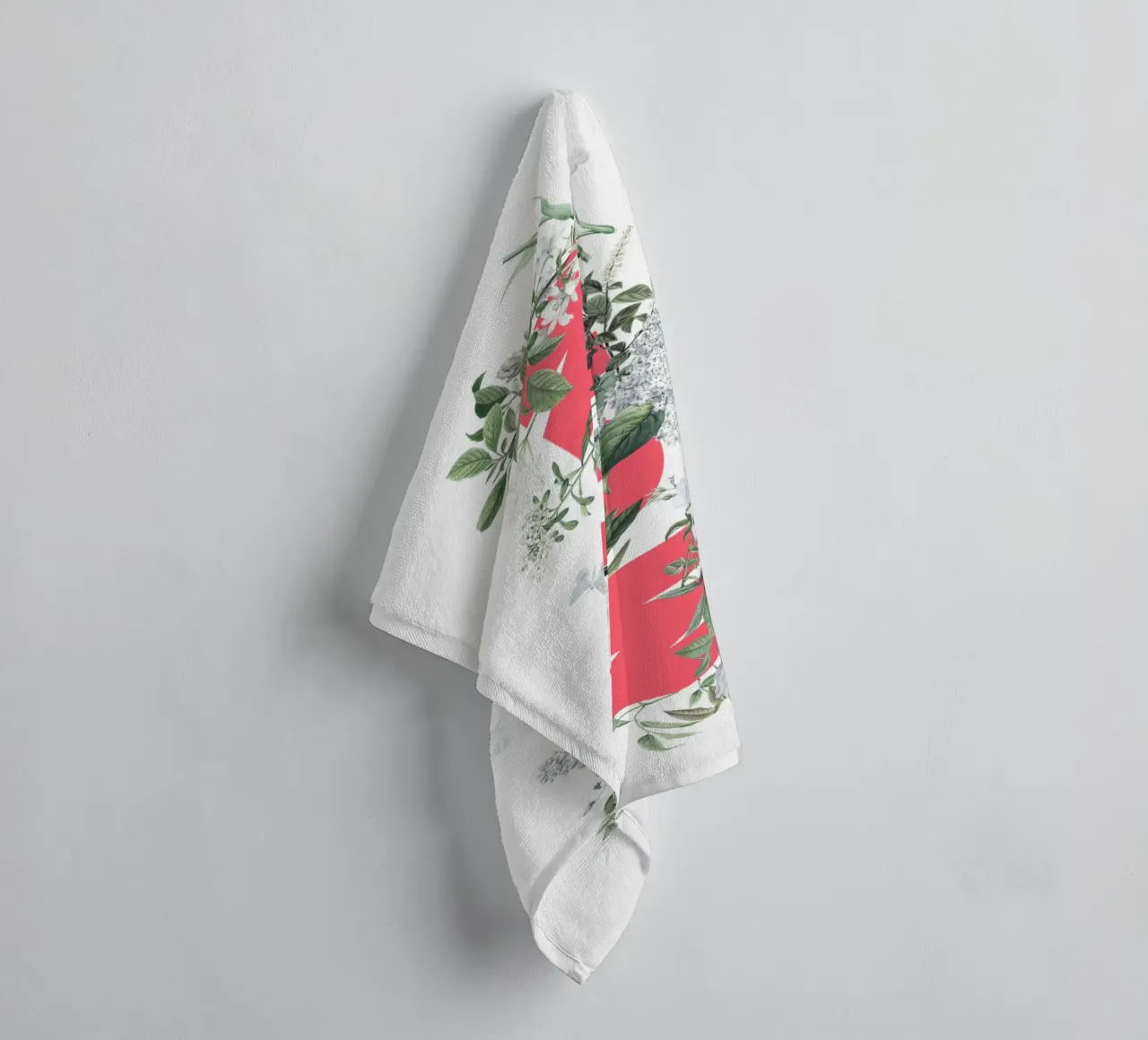 Moin Fiori e insetti Rosso Bianco asciugamano da bagno da Studio Frances M