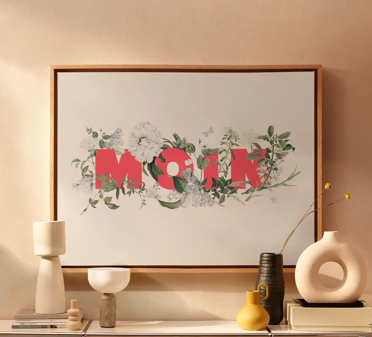 Moin Fiori e insetti Rosso Bianco tela da Studio Frances M