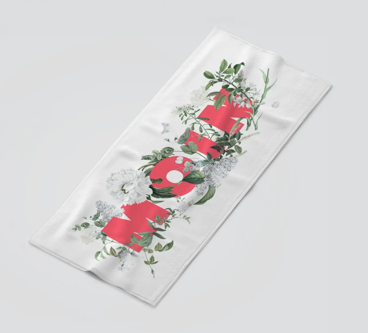 Moin Fiori e insetti Rosso Bianco telo mare da Studio Frances M