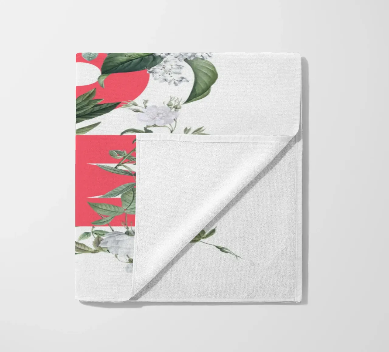 Moin Fiori e insetti Rosso Bianco telo mare da Studio Frances M