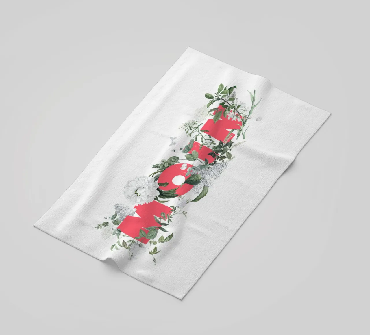 Moin Fiori e insetti Rosso Bianco telo mare da Studio Frances M
