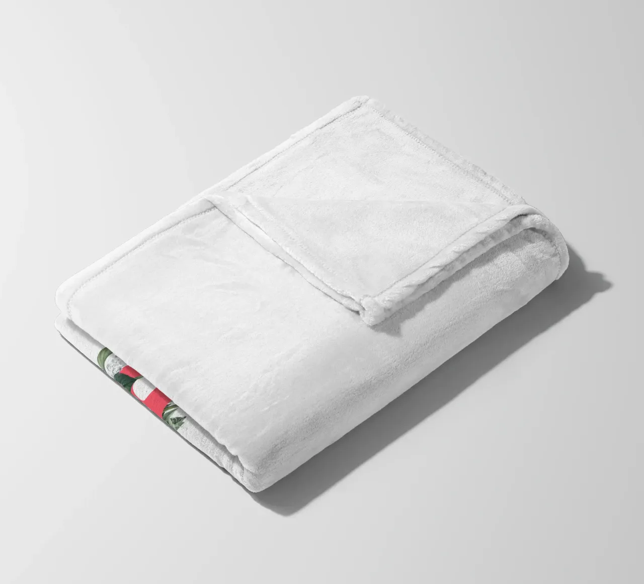 Moin Fiori e insetti Rosso Bianco coperta in pile da Studio Frances M