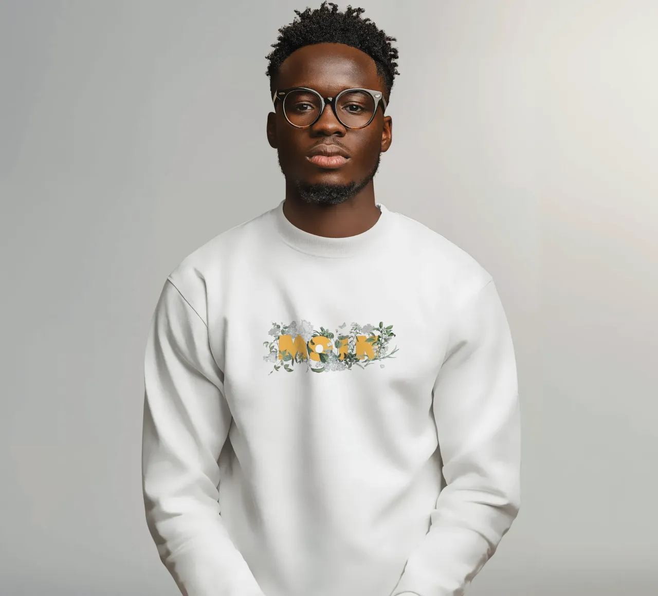 Moin Flores e insectos Amarillo Blanco sudadera de Studio Frances M
