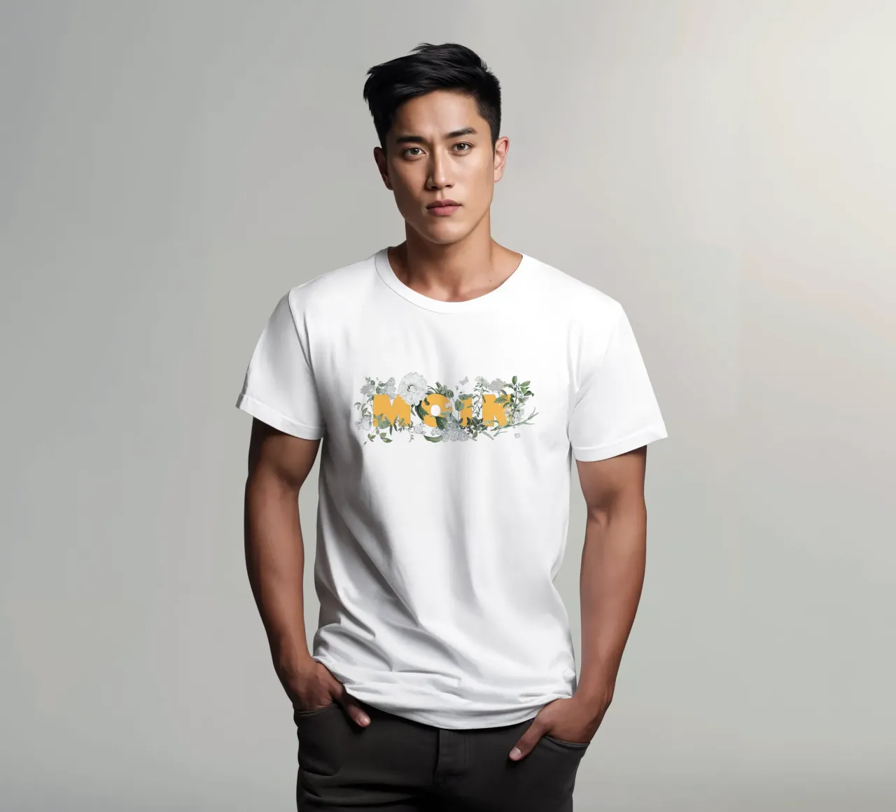 Moin Fleurs & Insectes Jaune Blanc t-shirt de Studio Frances M