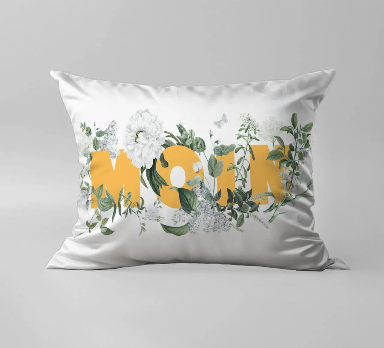 Moin Fleurs & Insectes Jaune Blanc coussin de Studio Frances M